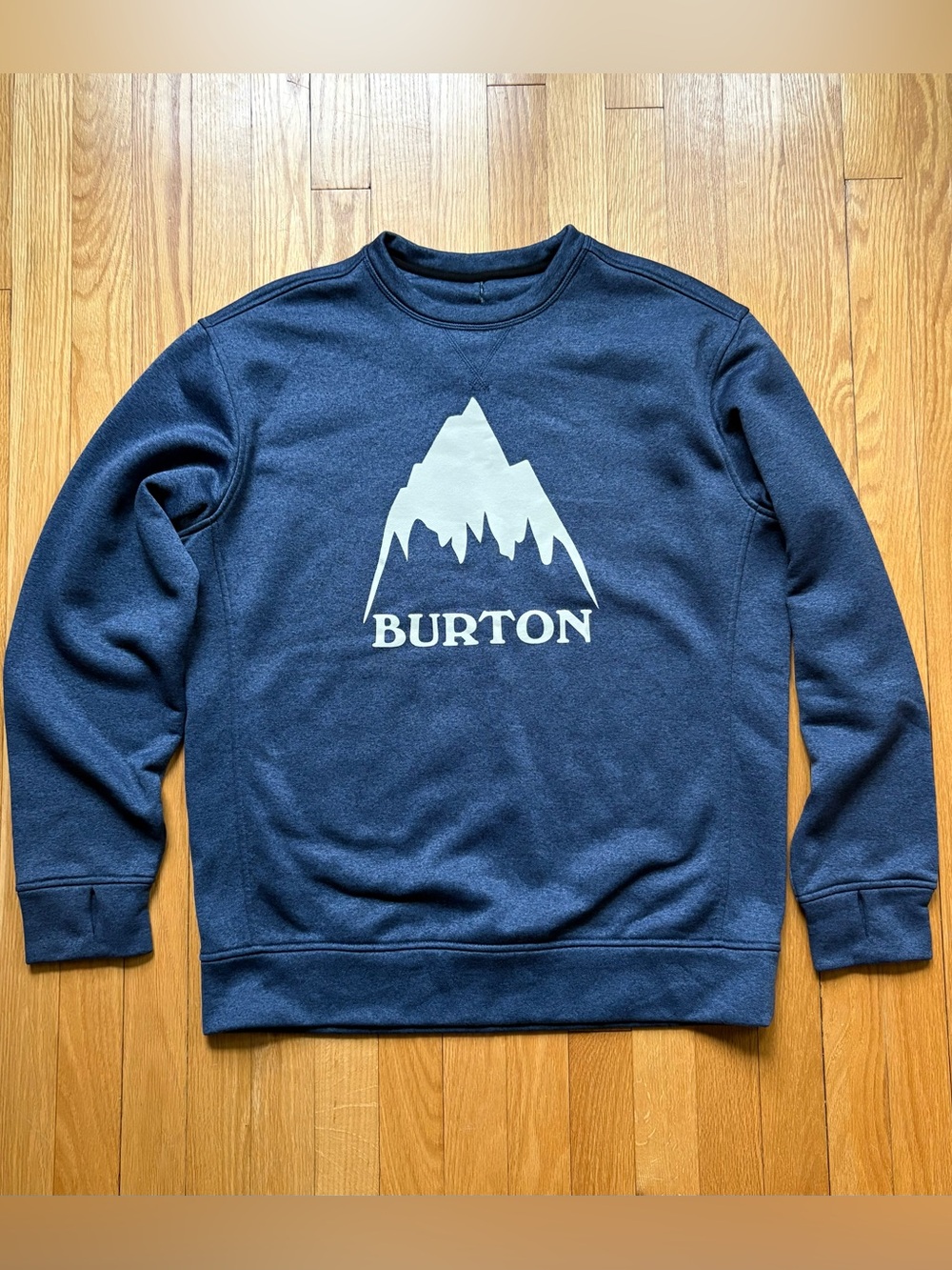 Burton Durable Goods Men’s Oak Crewneck Sweatshirt Medium Blue Solid